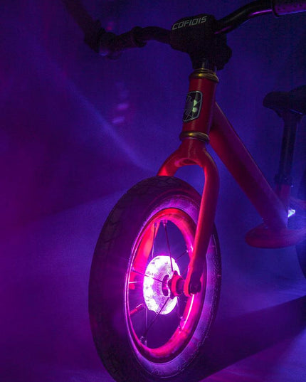 ROCKBROS Bicycle Wheel Light Smart 12 LED Flash Light Warning Light Kids Balance MTB Bike Light Vibration Sensing Light 1PCS