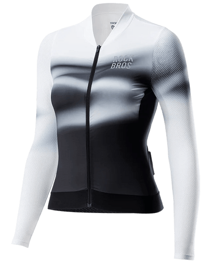 ROCKBROS Cycling Jersey Breathable Men Women Quick Dry Long-sleeved Shirt Windproof Spring/Summer Riding Clothing with YKK zippe