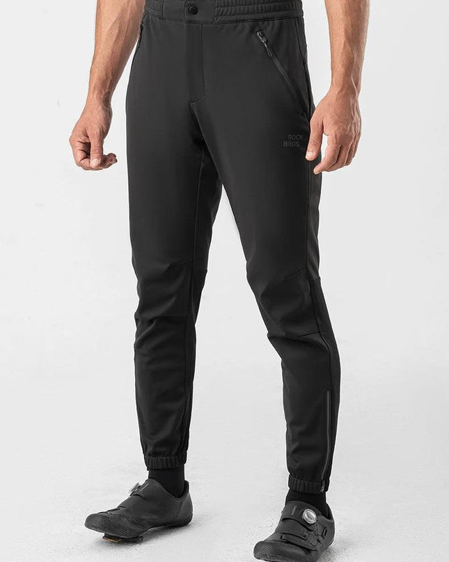 ROCKBROS Winter Thick Fleece Pants Windproof Cycling Pants Men Outdoor Camping Thermal Warm Casual Pants Ski Trousers Sweatpants