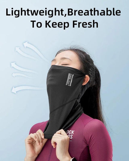 ROCKBROS Summer Cool Mask Cycling Face Mask UV Sun Protection Silk Bike Headwear Breathable Outdoor Fishing Face Cover Bandana