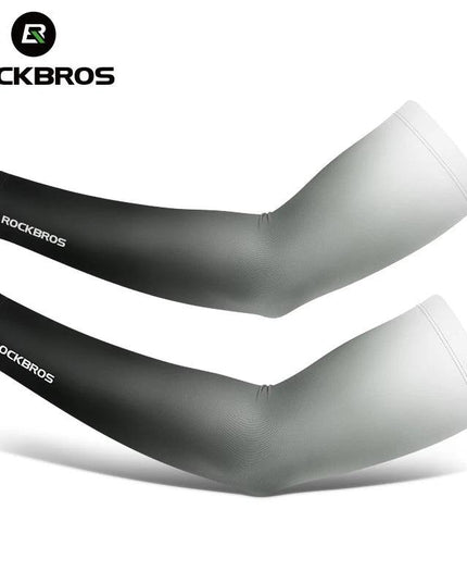 ROCKBROS Arm Sleeve UV Protection Cycling Sleeve Summer Quick Dry Breathable Fitness Fishing Sunscreen Sport Wear Arm Sleeves
