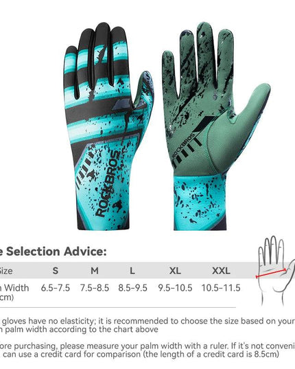 ROCKBROS Winter Cycling Gloves Ski Gloves Breathable Warmer MTB Bike Gloves Outdoor Motorcycle Riding Windproof Anti-slip Gloves