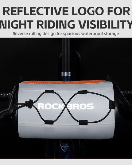 ROCKBROS Bike Bag Portable Handlebar Pannier 2.4L Big Capacity Shoulder Bag  Frame Tube Bag Elastic Band Bicycle Accessoriescase