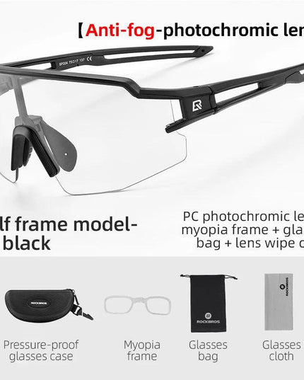 ROCKBROS Cycling Glasses Polarized UV400 Protection Bicycle Sunglasses Men Women Photochromic MTB Road Bicycle Goggles Eyewear