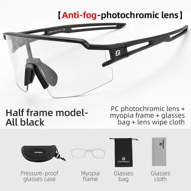 ROCKBROS Cycling Glasses Polarized UV400 Protection Bicycle Sunglasses Men Women Photochromic MTB Road Bicycle Goggles Eyewear
