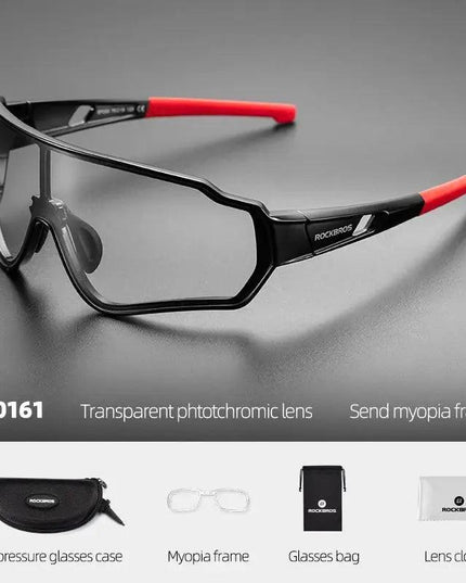 ROCKBROS Cycling Glasses Men Women Photochromic Outdoor Sport Hiking Eyewear Polarized Sunglasses Inner Frame  Bicycle Glasses