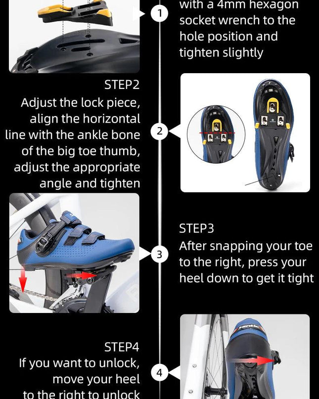 ROCKBROS Road Bike Pedal Cleat for SPD-SL SH11 SH10 SH12 Lock Pedal Shoes Cleats Bike Pedal Anti-Slip Road Bike Parts