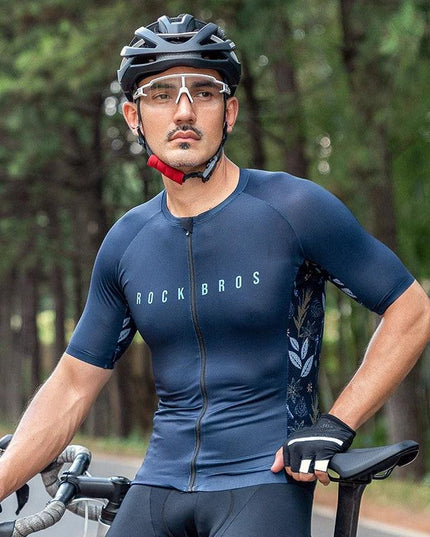 ROCKBROS Cycling Jersey MTB T-shirt Mountain Bike Men's Wear Summer Clothes High-Quality With YKK Zipper Sportswear Breathable
