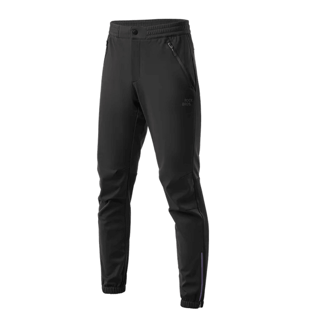 ROCKBROS Winter Thick Fleece Pants Windproof Cycling Pants Men Outdoor Camping Thermal Warm Casual Pants Ski Trousers Sweatpants