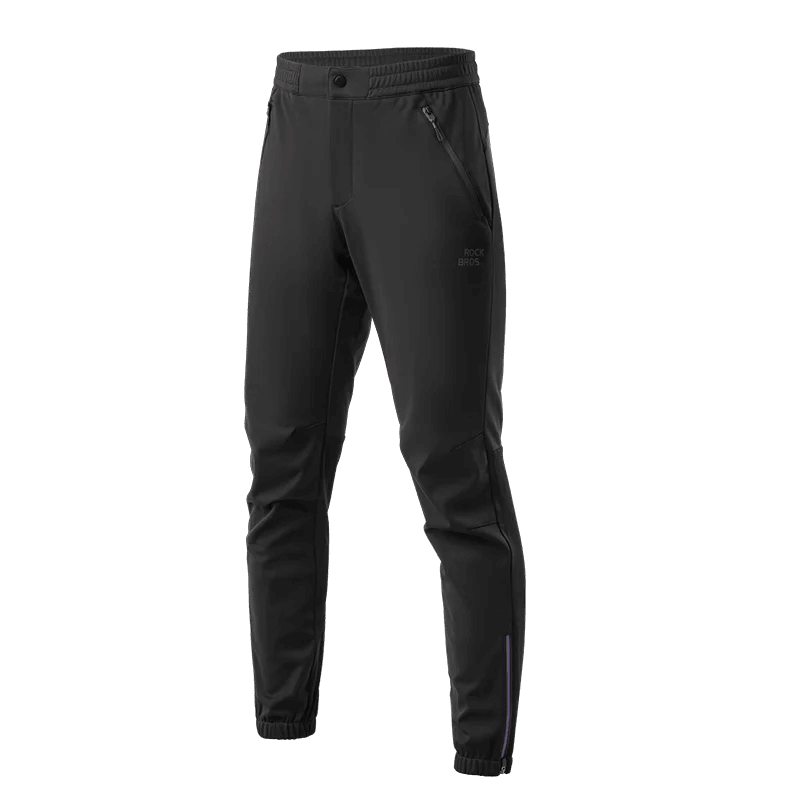 ROCKBROS Winter Thick Fleece Pants Windproof Cycling Pants Men Outdoor Camping Thermal Warm Casual Pants Ski Trousers Sweatpants