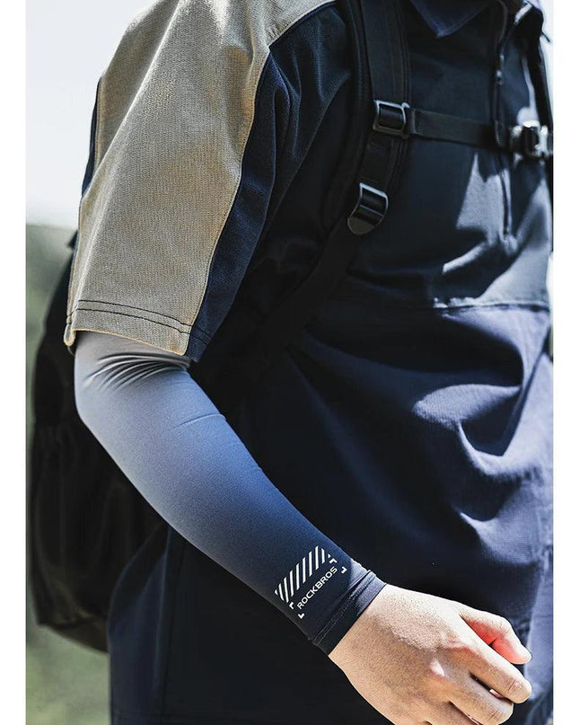 ROCKBROS Ice Silk Bicycle Sleeves Anti-UV Sunscreen Running Cycling Sleeve Fishing Bicycle Outdoor Breathable Unisex Arm Cover