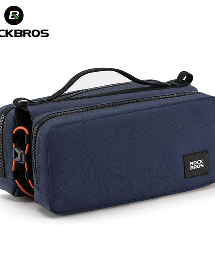 ROCKBROS Bicycle Top Tube Bag 2L Capacity Scratch-Resistant Road Mountain Bike Frame Bag Cycling Tools Bag Stable Elastic Band