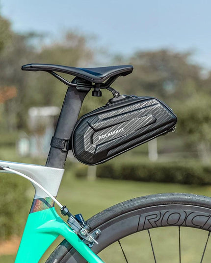 ROCKBROS1.7L Bicycle Bag Waterproof Rear Large Capatity Quick Release Seatpost Shockproof Double Zipper Rear Bag Accessories