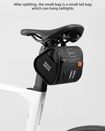 ROCKBROS Multifunctional Bike Bag Windproof Detachable Bag Large Capacity Pannier As Front Bag Tail Bag Cycling Accessories