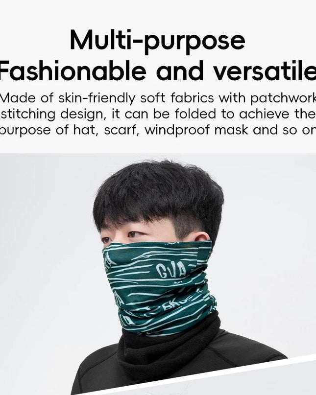 ROCKBROS Winter Warm Fleece Balaclava Cycling Headgear Bib Snowboard Hiking Neck Scarf Outdoor Windproof Thickened Mask Bib