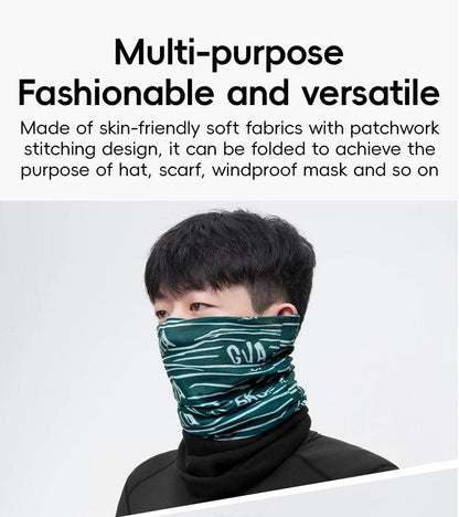 ROCKBROS Winter Warm Fleece Balaclava Cycling Headgear Bib Snowboard Hiking Neck Scarf Outdoor Windproof Thickened Mask Bib