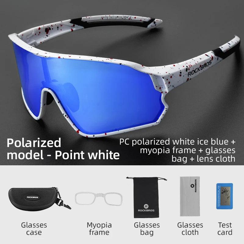 ROCKBROS Polarized Glasses UV400 Sunglasses Sport Protection Glasses Bicycle Eyewear Outdoor Hiking Camping Golf Cycling Goggles