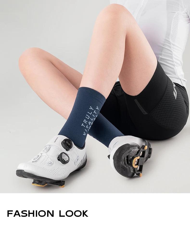 ROCKBROS TVI Series Professional Cycling Socks Women Breathable Road Bicycle Socks Quick Dry Anti Slip Wear-resistant Socks