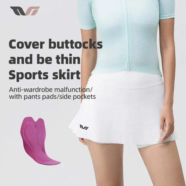 ROCKBROS TVI Cycling Skirt for Women Summer Breathable Running Cycling Outdoors Tennis Sport Skirt Pockets Fitness Casual Shorts