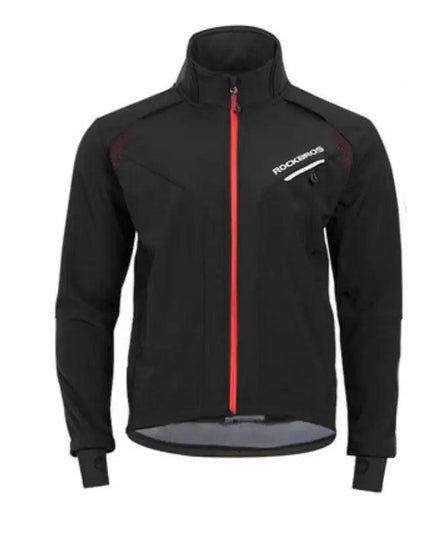 ROCKBROS Bicycle Jacket Winter Cycling Clothing Thermal Fleece Long Sleeve Cycling Bike Clothing Warmer Windproof Sportswear