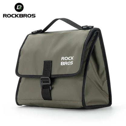 ROCKBROS Foldable Bag Insulated Bike Handlebar Bag Multi Functional 4-7L High Large Capacity Front Bag for Folding Bike