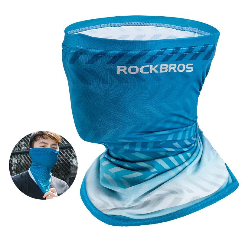 ROCKBROS Summer Face Scarf Neck Sun Protection Silk Cycling Headwear Motorcycle Scooter MTB Road Cycling Mask Breathable Bandana