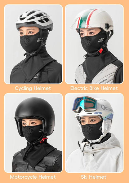 ROCKBROS Scarf Warm Fleece Neck Mask Outdoor Windproof Neck Warmer For Bike Motorcycle Ear Cover Breathable Scarf Men Women