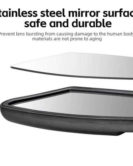 ROCKBROS Bicycle Mirror Handlebar Rear View Stainless Steel Reflector Universal Wide-Range 360° Adjustable Mirror Bike Accessory