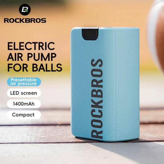 ROCKBROS Mini Electric Air Pump 20PSI Inflator for Balls Portable Type-C Rechargeable Inflator LED Digital Display Compressor