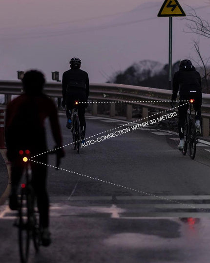 ROCKBROS Bicycle Tail Light Smart Auto Brake Sensing Light Waterproof Rear Touch-sensitive Cycling Taillight Vibration Wake-up