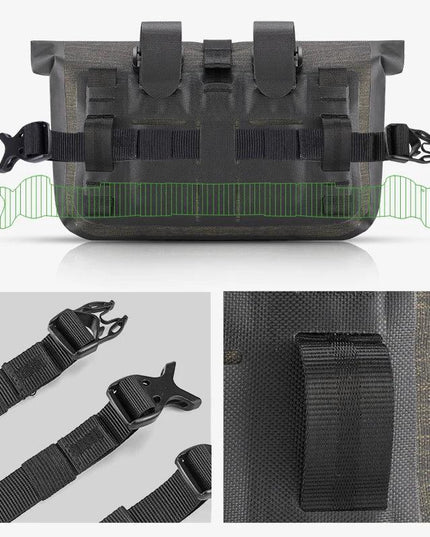 ROCKBROS 5-6L Bicycle Bag Waterproof Front Reflectice Tube Bike Bag MTB Large Capacity Handlebar Bag Front Frame Trunk Pannier