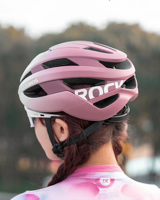 ROCKBROS Cycling Helmet Ultralight Safety Road Mountain Bike Helmet Adjustable Intergrally-molded Outdoor Racing Road Helmet