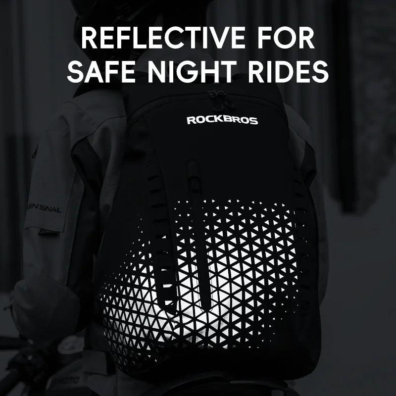 ROCKBROS Backpack High-Capacity Full Helmet Bag  Travel Luggage Bag 14.5L Breathable Reflective Motorcycle Rider Bags Accessory