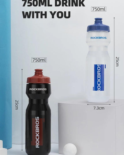 ROCKBROS Water Bottle 750ml Cycling Water Drink Bottle Outdoor Sports Travel Leisure Portable Kettle Water Bottle Drinkware