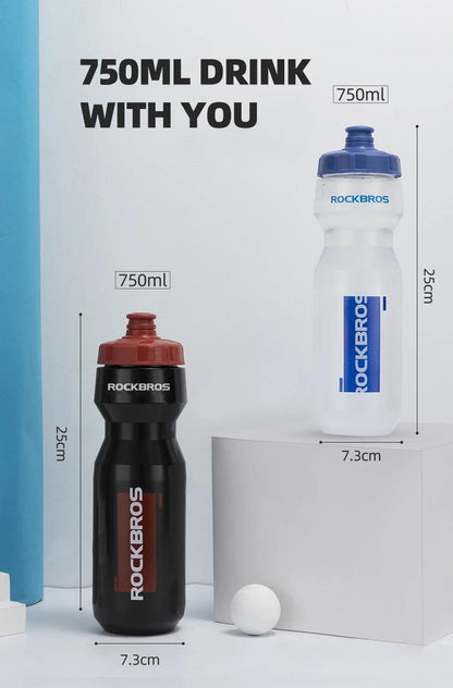 ROCKBROS Water Bottle 750ml Cycling Water Drink Bottle Outdoor Sports Travel Leisure Portable Kettle Water Bottle Drinkware