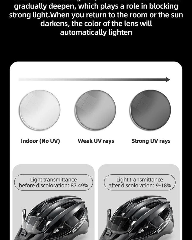 ROCKBROS Ultra-Light Cycling Helmet Taillight Magnetic Goggles Integrated Bicycle Helmet High Quality Protection Mtb Road