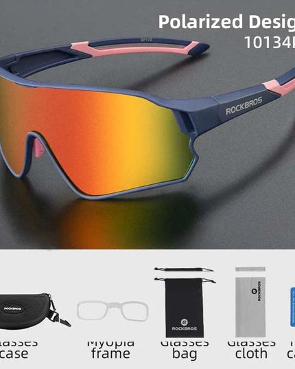 ROCKBROS Bicycle Polarized Glasses UV400 Sport Cycling Glasses Mtb Mountain Bike Eyewear Sunglasses Outdoor Running Goggles