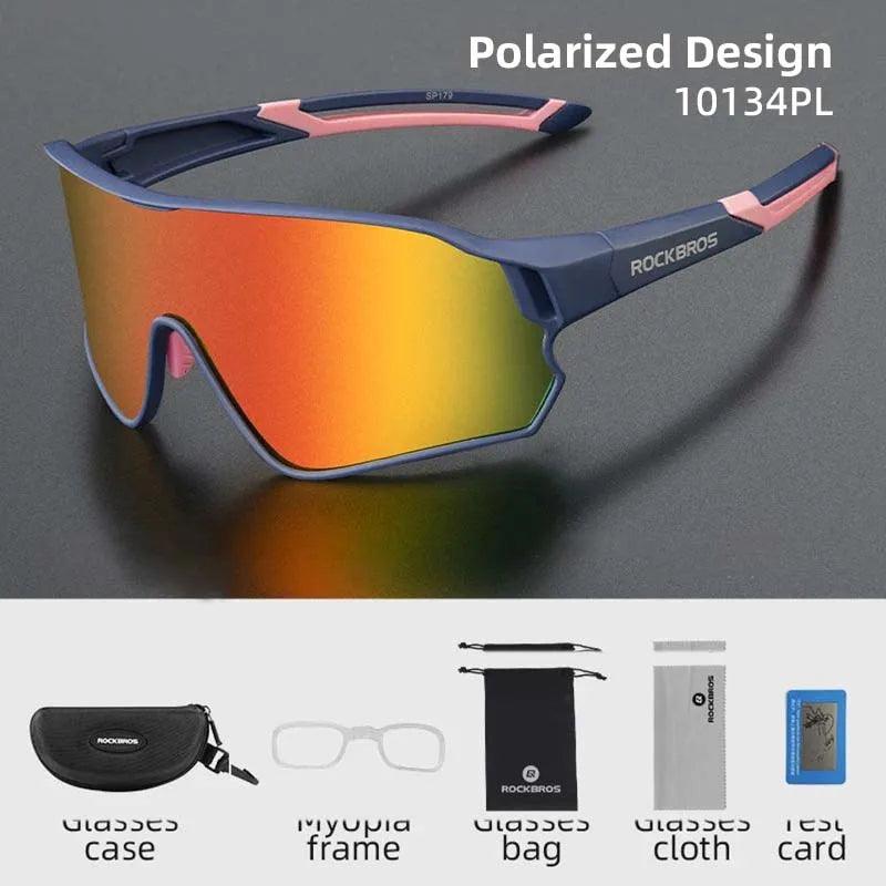 ROCKBROS Bicycle Polarized Glasses UV400 Sport Cycling Glasses Mtb Mountain Bike Eyewear Sunglasses Outdoor Running Goggles