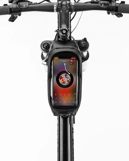 ROCKBROS Bicycle Bag Waterproof Touch Screen Cycling Bag Top Front Tube Frame MTB Road Bike Bag 6.5 Phone Case Bike Accessories