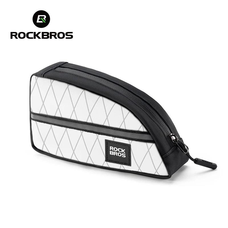 ROCKBROS Bicycle Bag Ultralight Top Front Tube Frame Triangle Bag for Brompton Bike 0.8L Lengthened Design Bike Bag Accessories