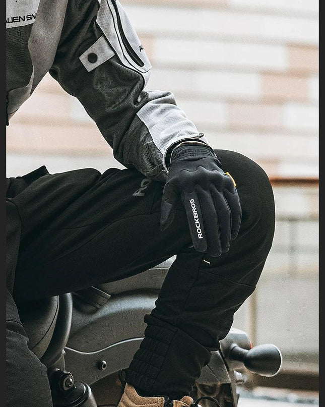 ROCKBROS Winter Gloves Touch screen Windproof Bike Cycling Gloves Full Finger Ski Non-Slip Warm Sports Motorcycle Hiking Gloves