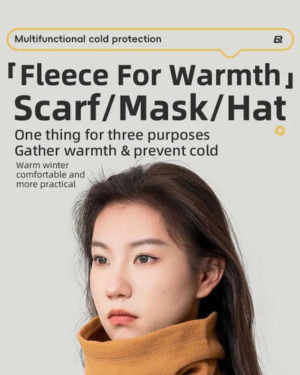 ROCKBROS Winter Scarf Hats Fleece Windproof Balaclava Hiking Warm Mask Bandana Ear Neck Cover Thermal Camping Sport Gear