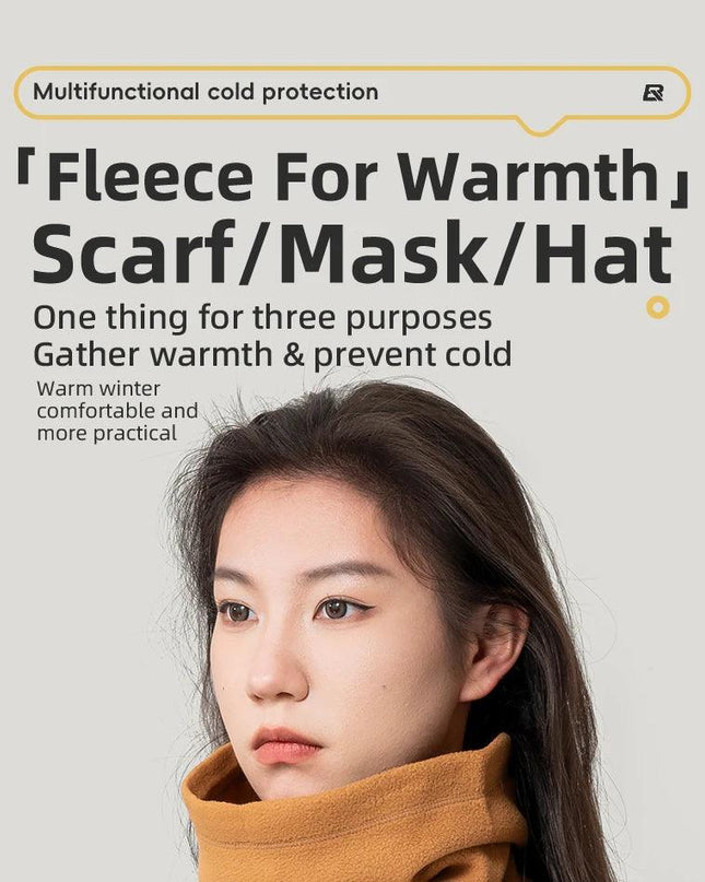 ROCKBROS Winter Scarf Hats Fleece Windproof Balaclava Hiking Warm Mask Bandana Ear Neck Cover Thermal Camping Sport Gear