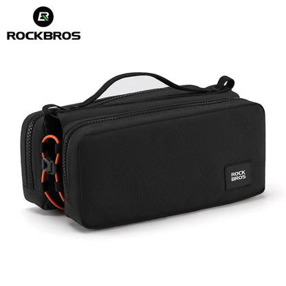 ROCKBROS Bicycle Top Tube Bag 2L Capacity Scratch-Resistant Road Mountain Bike Frame Bag Cycling Tools Bag Stable Elastic Band