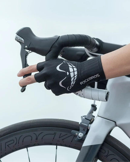 ROCKBROS Cycling Gloves Summer Bicycle Half Finger Gloves Shockproof Anti-Slip Fingerless Gloves Bike Breathable MTB Road Gloves