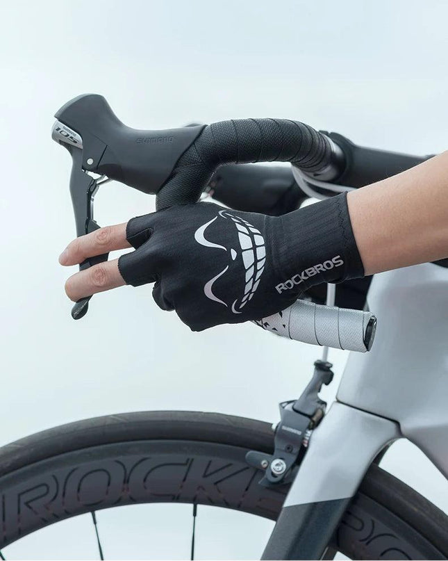ROCKBROS Cycling Gloves Summer Bicycle Half Finger Gloves Shockproof Anti-Slip Fingerless Gloves Bike Breathable MTB Road Gloves