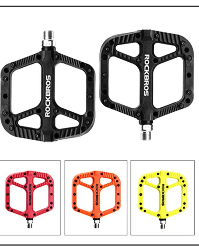 ROCKBROS Ultralight Seal Bearings Bicycle Bike Pedals Cycling Nylon Road bmx Mtb Pedals Flat Platform Bicycle Parts Accessories
