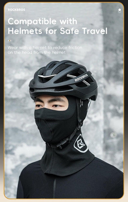 ROCKBROS Cycling Mask Winter Warm Fleece Face Scarf Mask Bicycle Balaclava Windproof Neck Cover Fishing Skiing Motorcycle Mask