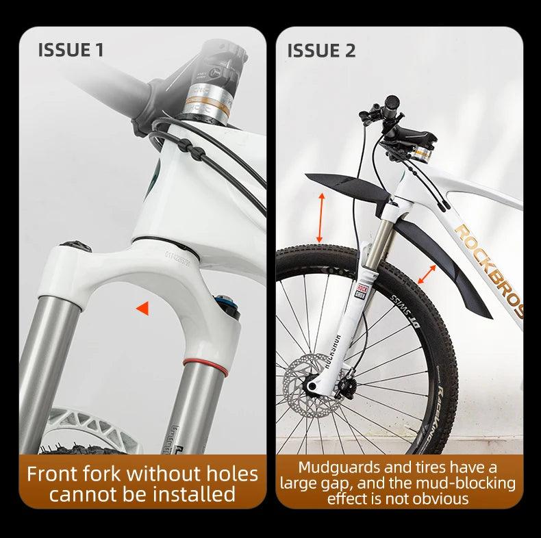 ROCKBROS Mountain Bike Mudguard Widen Quick Release 26-29 Inch  Durable lnnovative Installation Fender Bicycle Accessaries