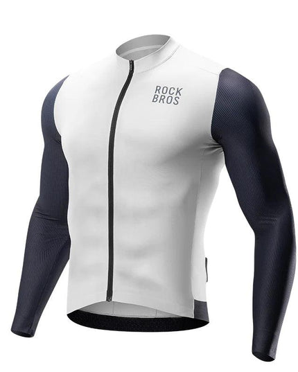 ROCKBROS Cycling Jersey Breathable Long Sleeved Quick Drying With Rear Pocket Bicycle Clothing Non-slip Sweatshirt Cycling Suit